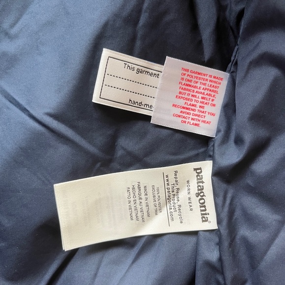 Patagonia Vest Kids 12-18 months-Retro-X Tan and Navy Fleece Zip Up - Picture 5 of 6